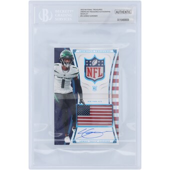 Ahmad Sauce Gardner New York Jets Autographed 2022 Panini National Treasures American Treasures Booklet Relic #ATB-AG #1/1 BGS Authenticated Auto 10 Rookie Card 