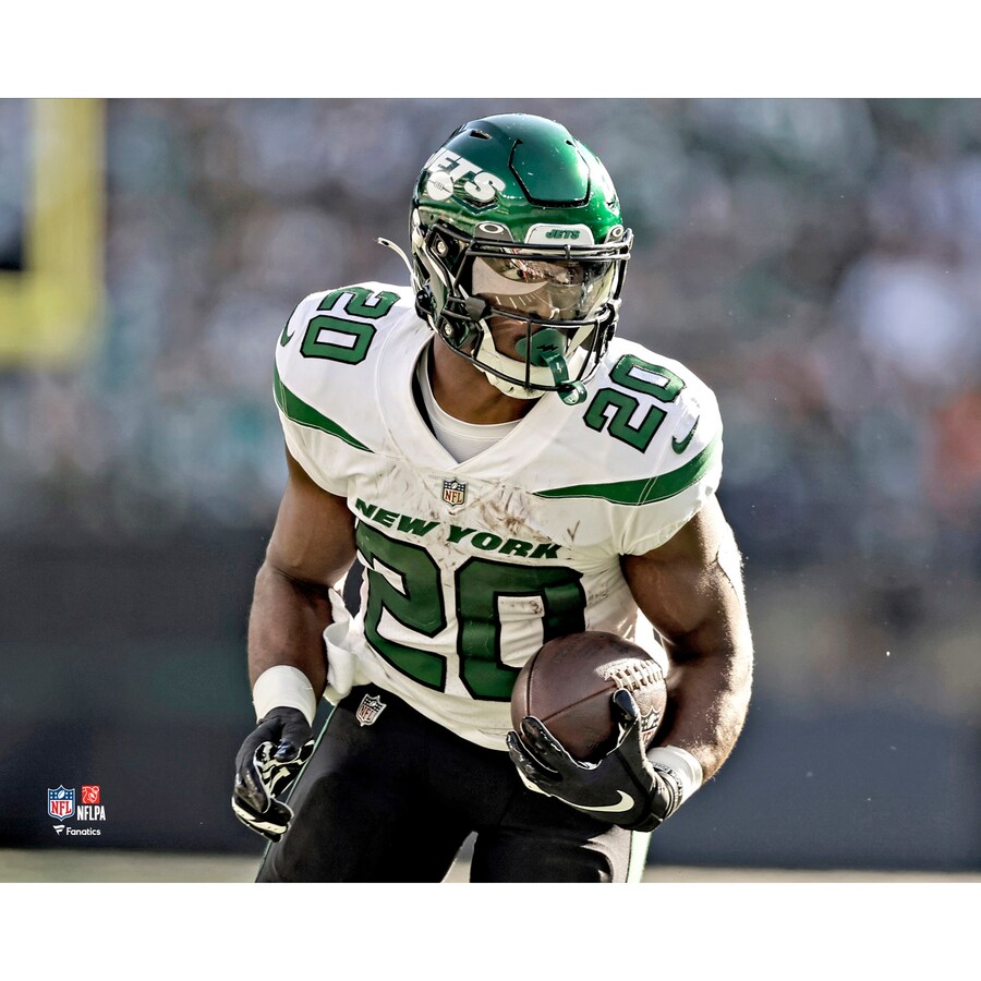 Unsigned New York Jets Breece Hall Fanatics Authentic Carries the Ball Horizontal Photograph