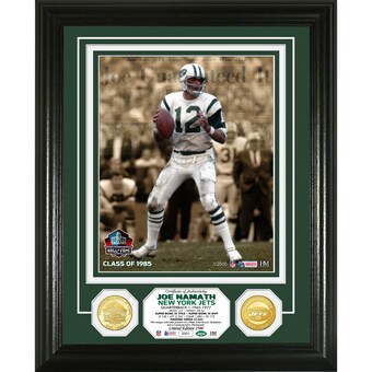 New York Jets Joe Namath Highland Mint Hall of Fame Induction Photomint