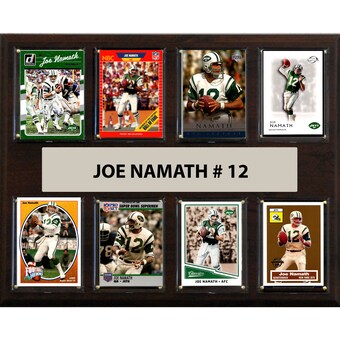 New York Jets Joe Namath 12" x 15" Trading Card Plaque