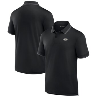 Men's New York Jets Fanatics Black Pique Polo Shirt
