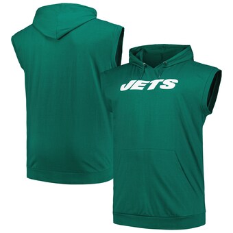 Men's New York Jets Fanatics Green Big & Tall Muscle Hoodie Sleeveless T-Shirt