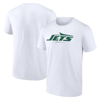 Men's New York Jets Fanatics White Logo Team Lockup T-Shirt