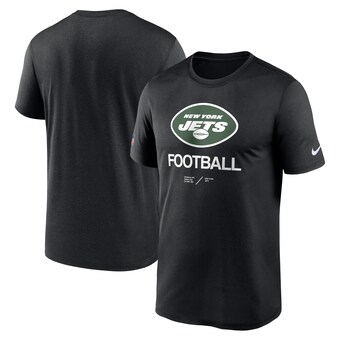 Men's New York Jets Nike Black Sideline Infograph Performance T-Shirt