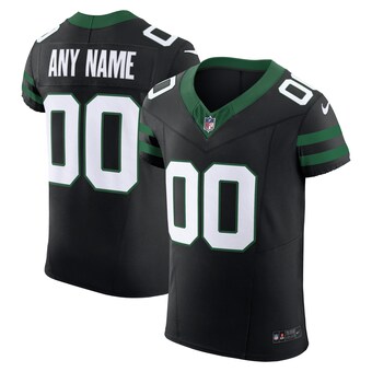 Men's New York Jets Nike Legacy Black Alternate Vapor F.U.S.E. Elite Custom Jersey