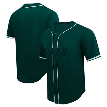 Men's New York Jets Pro Standard Green Triple Tonal Mesh Button-Up Shirt