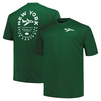 Men's New York Jets Profile Green Big & Tall Two-Hit Throwback T-Shirt