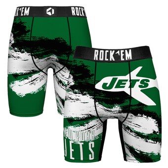 Men's New York Jets  Rock Em Socks Gridiron Classic Paint Boxer Briefs