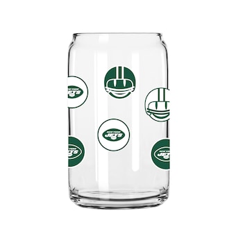 New York Jets 16oz. Smiley Can Glass