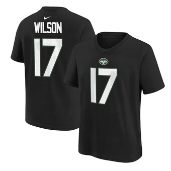 Preschool New York Jets Garrett Wilson Nike Black Player Name & Number T-Shirt