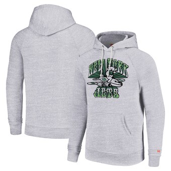 Unisex New York Jets  Homage White Grateful Dead Tri-Blend Pullover Hoodie