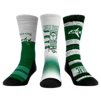 Unisex New York Jets Rock Em Socks Throwback Three-Pack Crew Sock Set