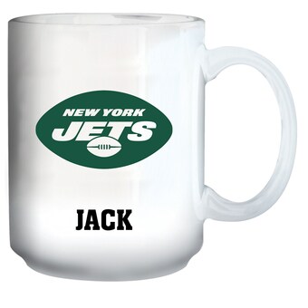 New York Jets White 15oz. Personalized Mug