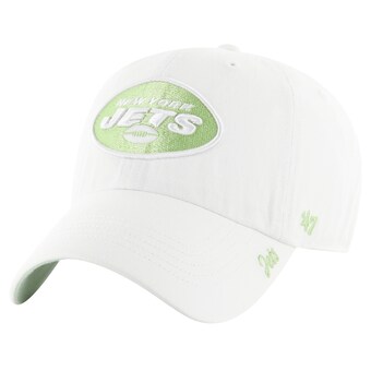 Women's New York Jets '47 White Ballpark Cheer Clean Up Adjustable Hat