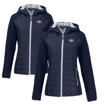 Women's New York Jets  Cutter & Buck Navy Americana Rainier Primaloft Eco Full-Zip Hybrid Jacket