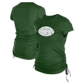 Women's New York Jets New Era Green Ruched Side T-Shirt