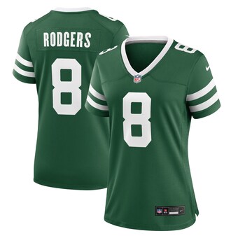 Women's New York Jets Aaron Rodgers Nike Legacy Green Game Jersey