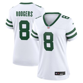Women's New York Jets Aaron Rodgers Nike Legacy White Game Jersey