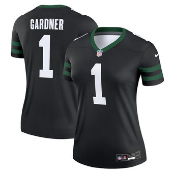 Women's New York Jets Ahmad Sauce Gardner Nike Black Legend Jersey