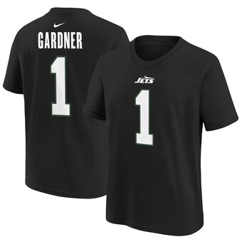 Youth New York Jets Ahmad Sauce Gardner Black Nike Player Name & Number T-Shirt