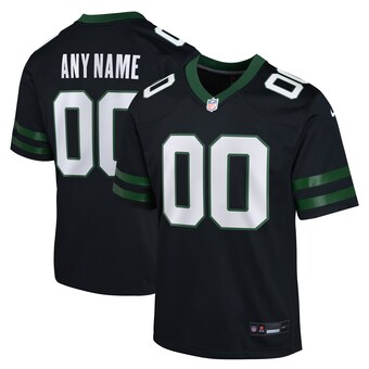 Youth New York Jets  Nike Legacy Black Alternate Custom Game Jersey