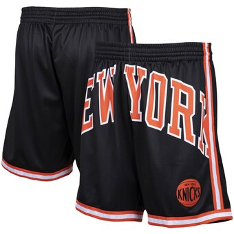 New York Knicks Mitchell & Ness Hardwood Classics Big Face 2.0 Shorts - Black