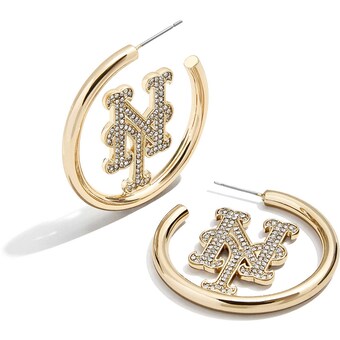 New York Mets BaubleBar Hoops Earrings