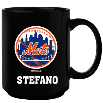 New York Mets Black 15oz. Personalized Mug