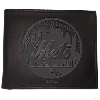 New York Mets  Black Hybrid Bi-Fold Wallet