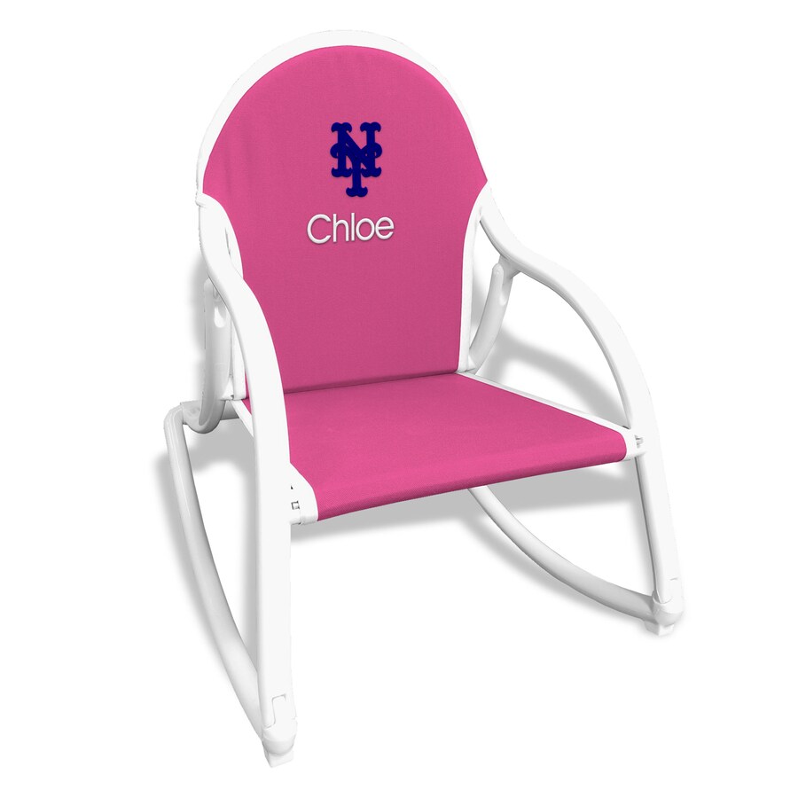 Children's New York Mets Pink Personalized Rocking Chair