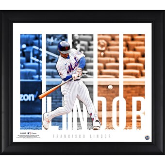 Unsigned New York Mets Francisco Lindor Fanatics Authentic Framed 15'' x 17'' Player Panel Collage