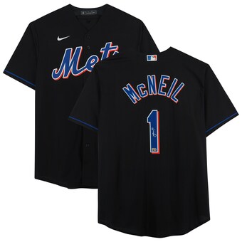 Jeff McNeil New York Mets Fanatics Authentic Autographed Black Nike Replica Jersey