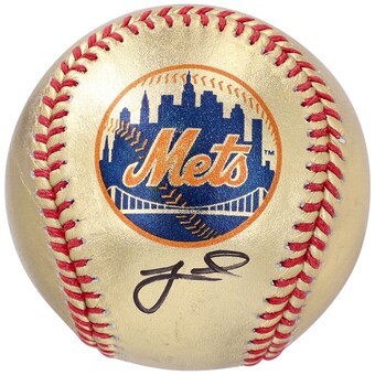 Autographed New York Mets Jeff McNeil Fanatics Authentic Gold Leather Baseball