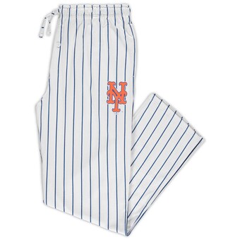 Men's New York Mets Concepts Sport White/Royal Big & Tall Pinstripe Sleep Pants