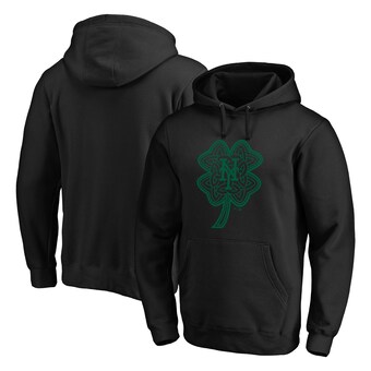 Men's New York Mets Fanatics Black St. Patrick's Day Celtic Charm Pullover Hoodie