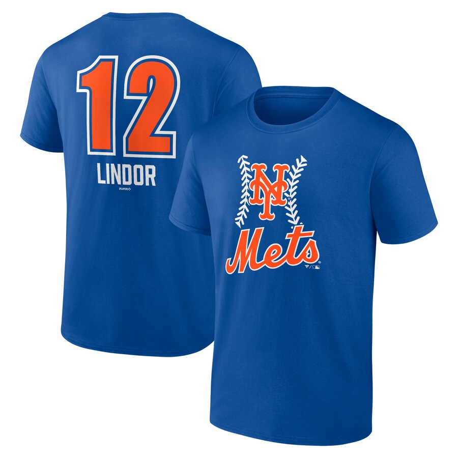 Men's New York Mets Francisco Lindor Fanatics Royal Fastball Player Name & Number T-Shirt