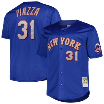 Men's New York Mets Mike Piazza Mitchell & Ness Royal Big & Tall Cooperstown Collection Mesh Batting Practice Jersey