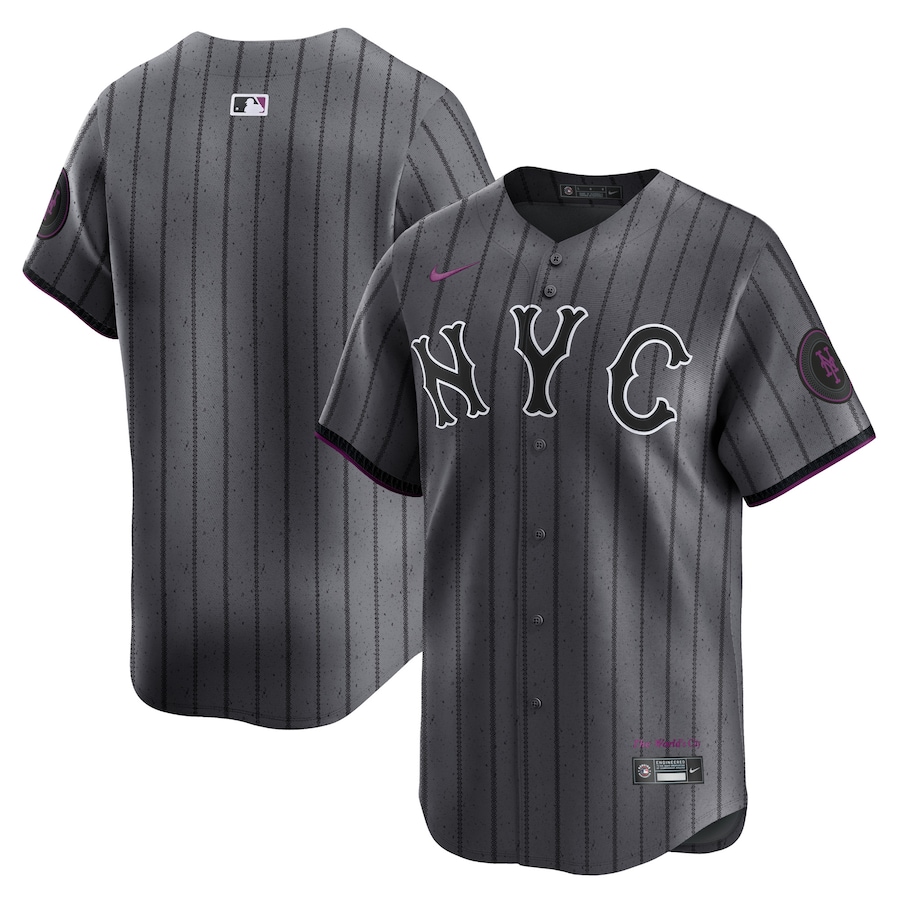 Men's New York Mets Nike Graphite 2024 City Connect Limited Jersey