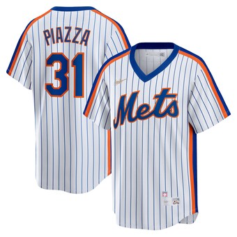 Nike Mike Piazza New York Mets White Home Cooperstown Collection Player Jersey