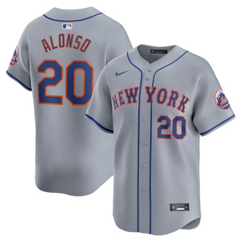 Men's New York Mets Pete Alonso Nike Gray Away Limited Player Jersey