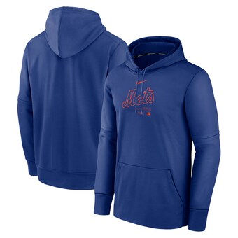 Men's New York Mets Nike Royal Authentic Collection Practice Performance Pullover Hoodie