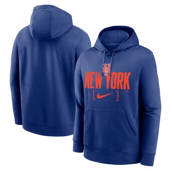 Men's New York Mets Nike Royal Club Slack Pullover Hoodie
