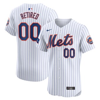 Men's New York Mets Nike White Home Elite Pick-A-Player Retired Roster Patch Jersey