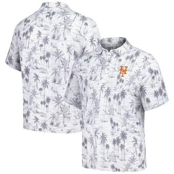 Men's New York Mets Tommy Bahama Gray Sport Cabana Shores IslandZone Tri-Blend Polo