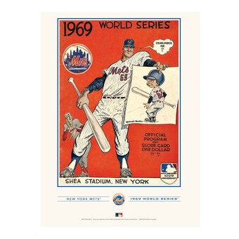 New York Mets 12" x 16" 1969 Program Cover Art Print