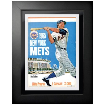 New York Mets 1965 Vintage 12'' x 16'' Framed Program Cover