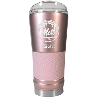 New York Mets 24oz. Personalized Rose Gold Draft Tumbler