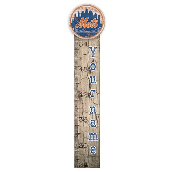 New York Mets 6" x 36" Personalized Growth Chart Sign