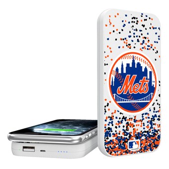 New York Mets Confetti Design Wireless 5000mAh Powerbank