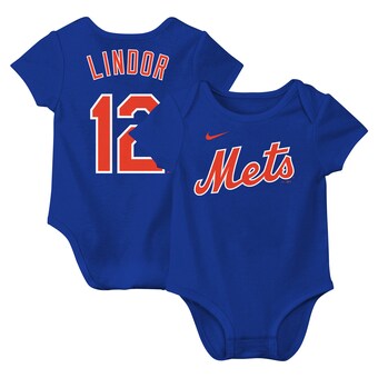 Newborn & Infant New York Mets Francisco Lindor Nike Royal Fuse Name & Number Bodysuit